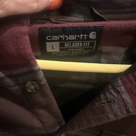 NWT Large Carhartt men’s rugged flex RELAXED fit button down shirt - Picture 5 of 7
